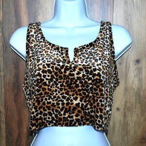Shein Animal Print Cheetah Print Velvety Tank XL